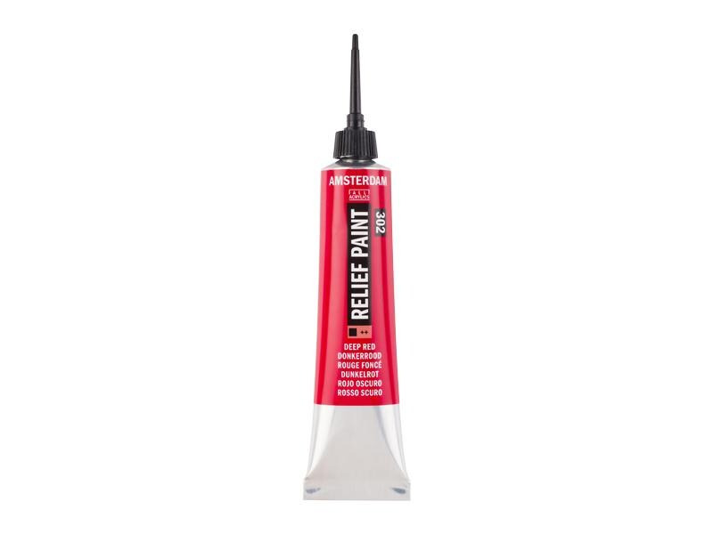 Amsterdam Acrylfarbe Reliefpaint 20 ml, Dunkelrot