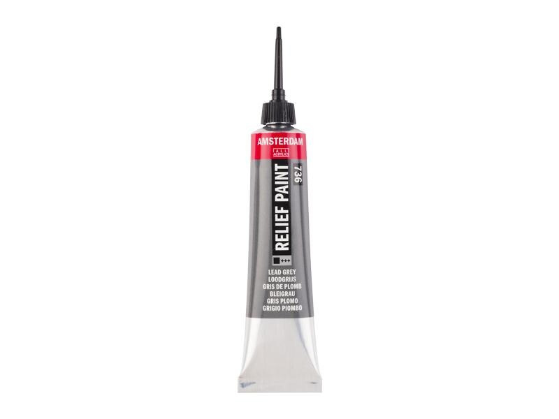 Amsterdam Acrylfarbe Reliefpaint 20 ml, Grau
