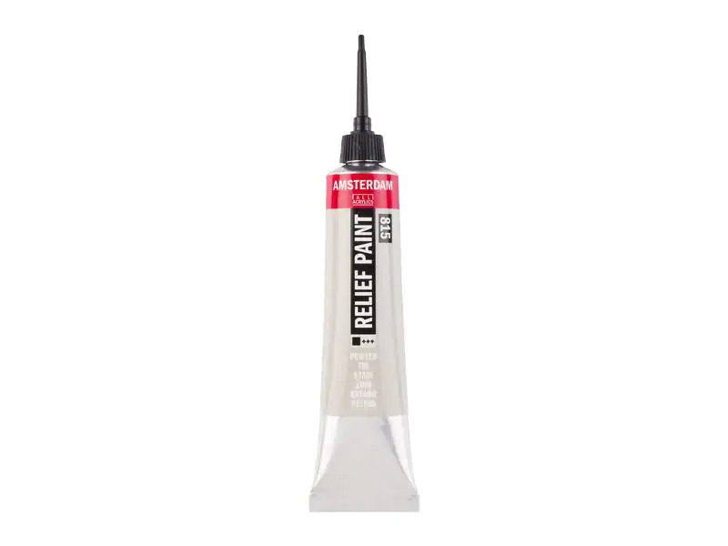 Amsterdam Acrylfarbe Reliefpaint 20 ml, Zinn