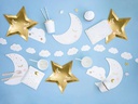 Partydeco Girlande Wolken 145 x 5.5 cm, Weiss