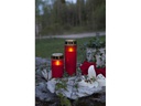 Star Trading LED-Grabkerze SERENE 7 cm x 12 cm, Rot