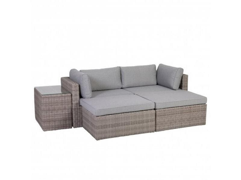 Greemotion Loungeset Olea, Braun, 4 Sitzplätze
