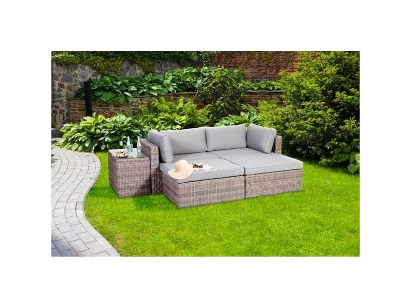 Greemotion Loungeset Olea, Braun, 4 Sitzplätze