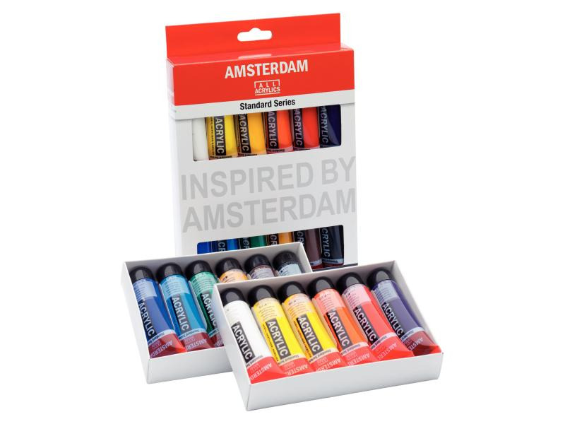 Amsterdam Acrylfarbe Standard Serie Introset 2, 12 x 20 ml