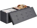 Songmics Polsterbank aus Leinen, Grau