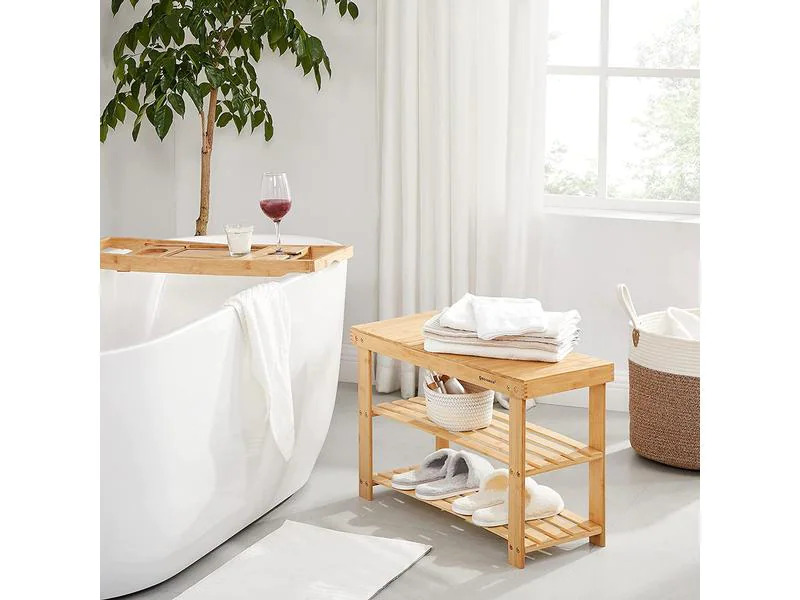 Songmics Schuhorganizer aus Bambus, Nature