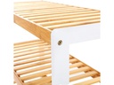 Songmics Schuhorganizer aus Bambus, Nature/Weiss