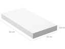 VASAGLE Wandregal aus Holz 40 cm, Weiss