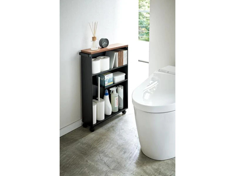 Yamazaki Badezimmerregal Tower 68 cm, Schwarz