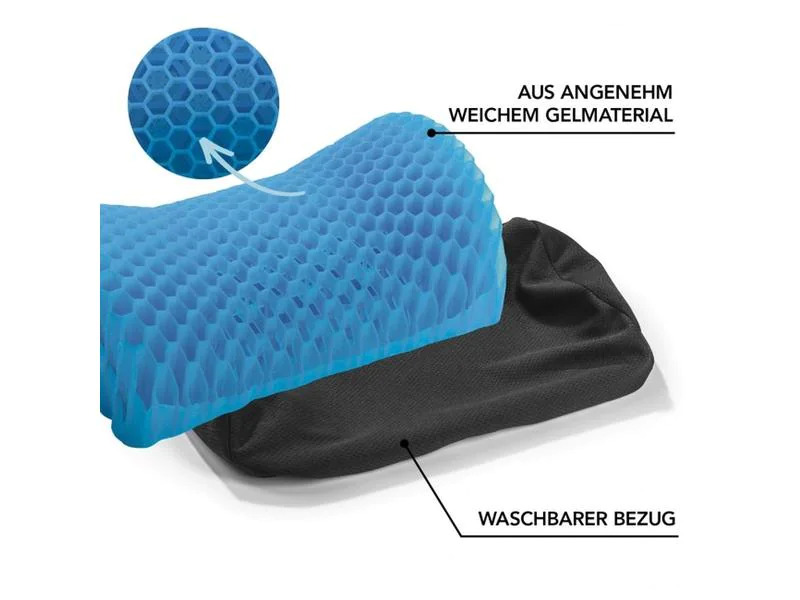 MAXXMEE Gelkissen 27 x 16.5 x 8.5 cm, Schwarz