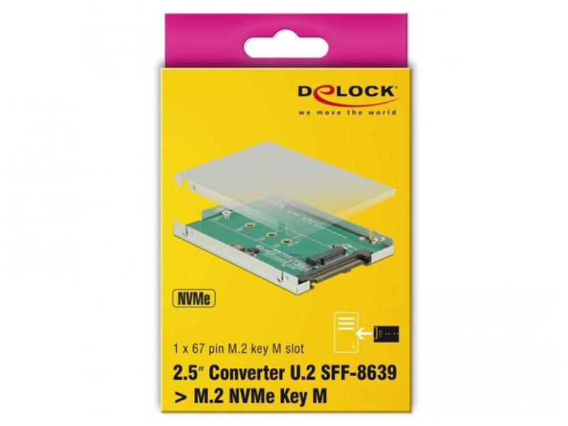 Delock 2.5-Adapterplatine M.2 - U.2