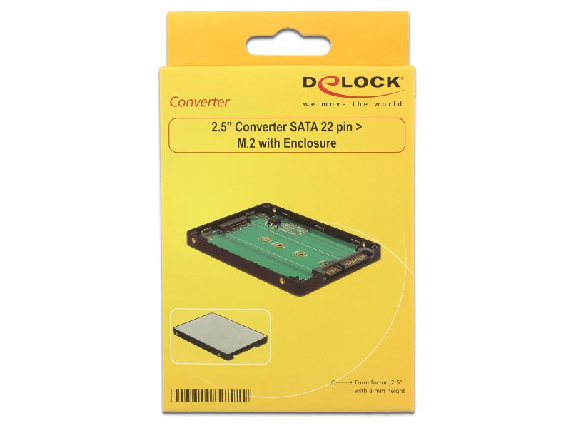 Delock 2.5-Adapterplatine für M.2-Modul