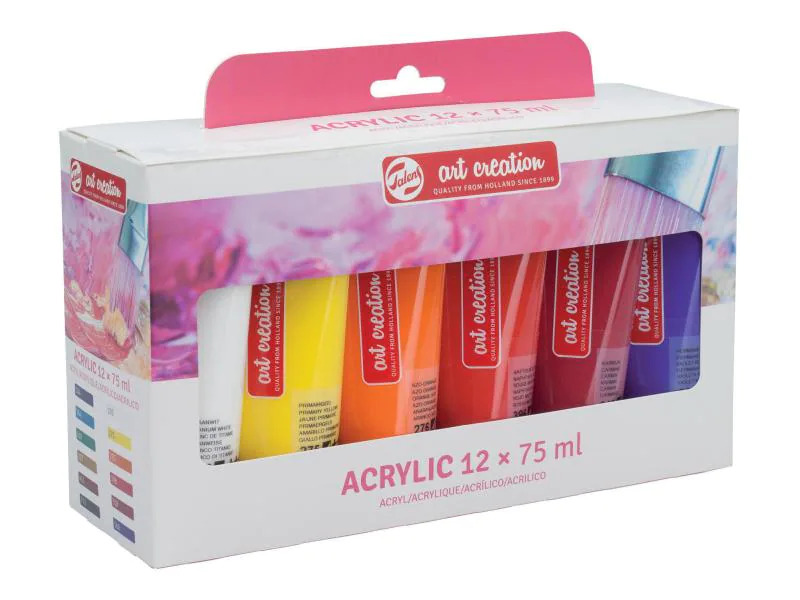 Talens Acrylfarbe 12er Set, Mehrfarbig