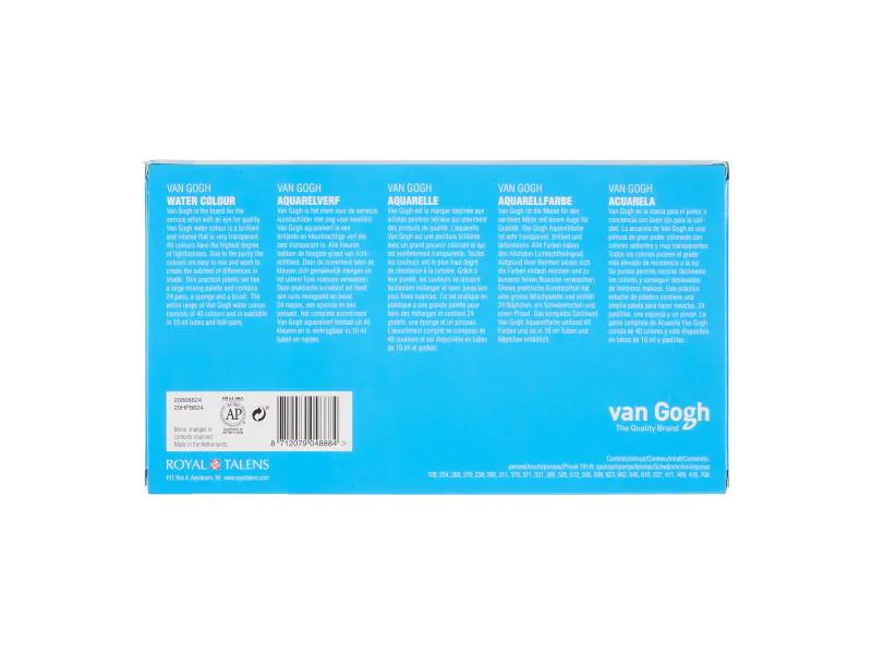 Van Gogh Aquarellfarbe Malkasten 24er-Set, Mehrfarbig