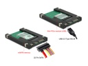 Delock 2.5-Adapterplatine mSATA/Mini-PCI-Express - SATA/USB