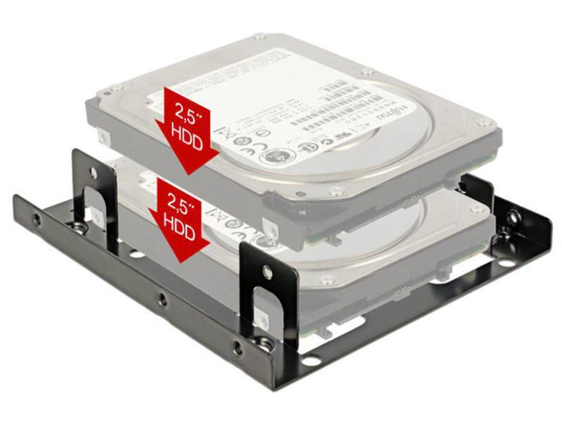 Delock 3.5-Einbaurahmen für 2x 2.5 HDD/SDD