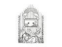 Fellowes Ausmal-Spielhaus Einhorn 121.3 x 96.5 x 81.3 cm
