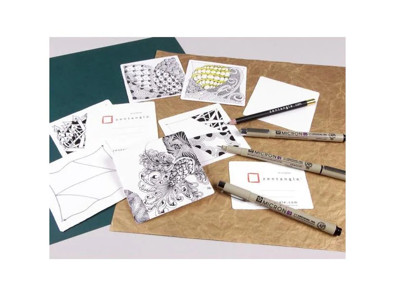 Sakura Malkarten Zentangle Tool Set 8.9 x 8.9 cm, 20 Kacheln