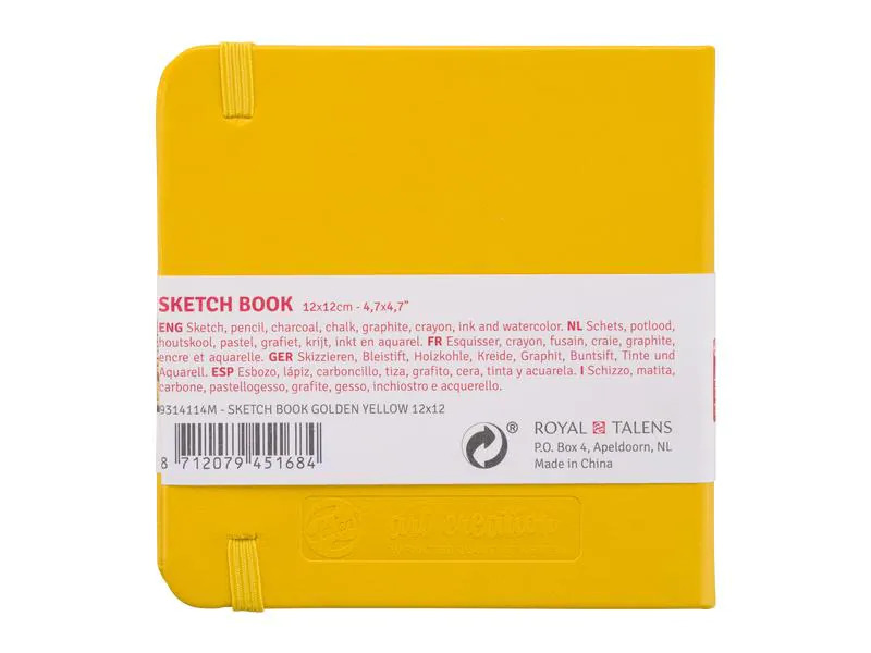 Talens Malbuch 12 x 12 cm Gold Gelb
