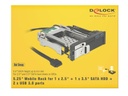 Delock 5.25-Einbaurahmen 1x3.5, 1x2.5, 2xUSB3 Ports , Hot-Swap