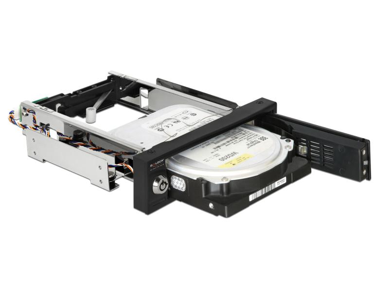 Delock 5.25-Einbaurahmen 3.5 SATA HDD geschützt, Hot-Swap