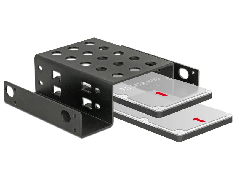 Delock 5.25-Einbaurahmen für 2x 2.5 HDD/SSD