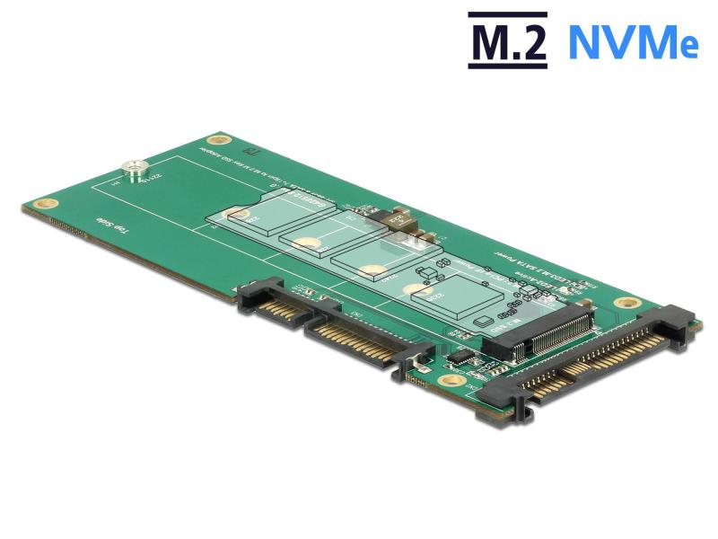 Delock Adapterplatine M.2 NVMe - U.2/SATA