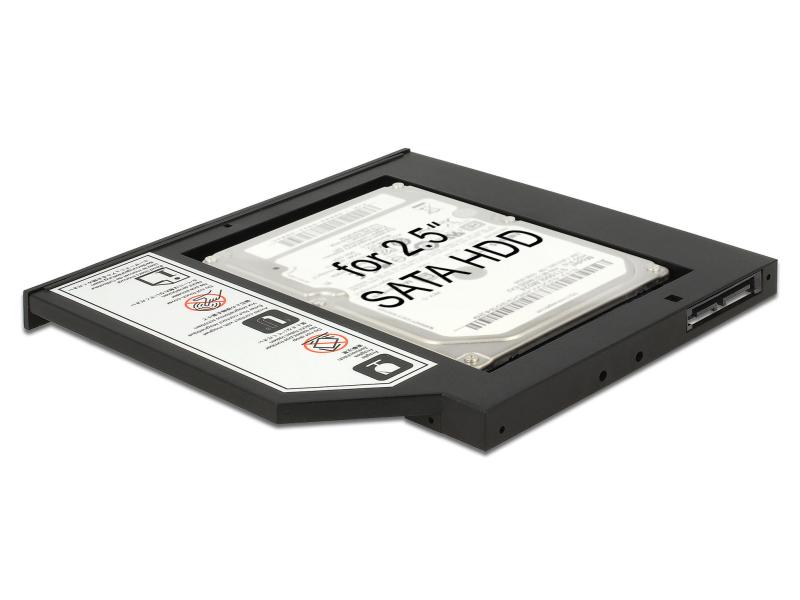 Delock DVD-Schacht Adapter für 2.5-HDD/SSD
