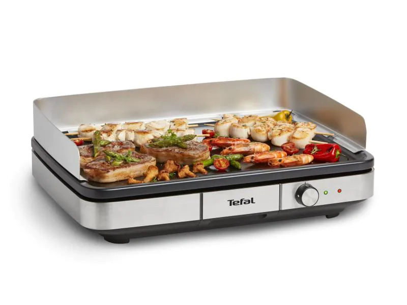 Tefal Tischgrill Maxi Plancha Schwarz/Silber