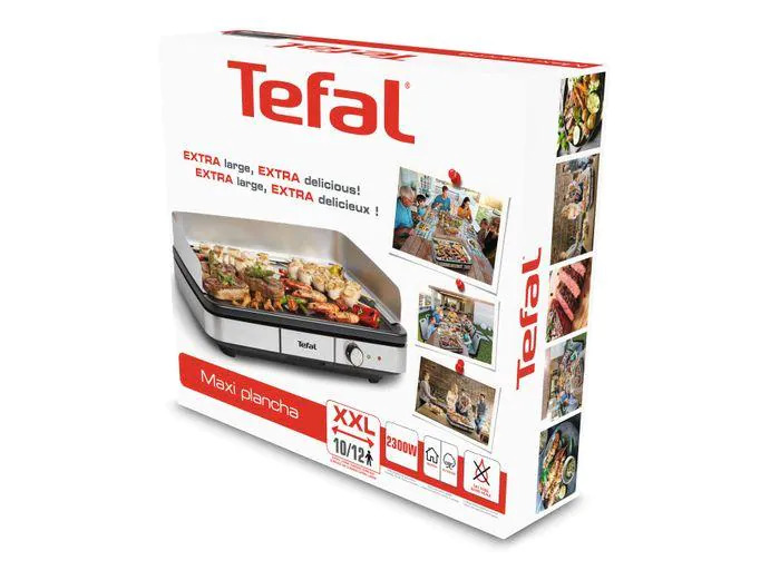 Tefal Tischgrill Maxi Plancha Schwarz/Silber