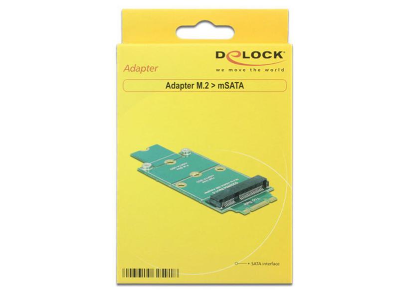 Delock M.2-Adpaterplatine für mSATA