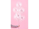 Partydeco Konfetti Luftballon rund Ø 30 cm, Transparent/Silber
