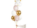 Partydeco Luftballon Eisbär Gold/Rosa/Weiss, Ø 30 cm, 6 Stück