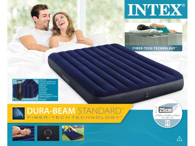 Intex Luftbett DuraBeam Standard Classic Downy Set Queen