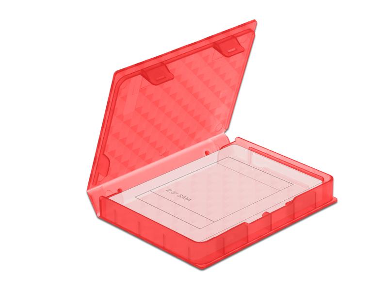 Delock Schutzgehäuse für 2.5″ HDD / SSD rot