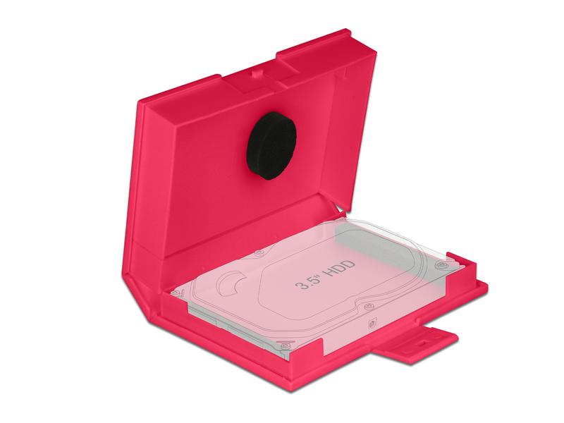 Delock Schutzgehäuse für 3.5″ HDD rot