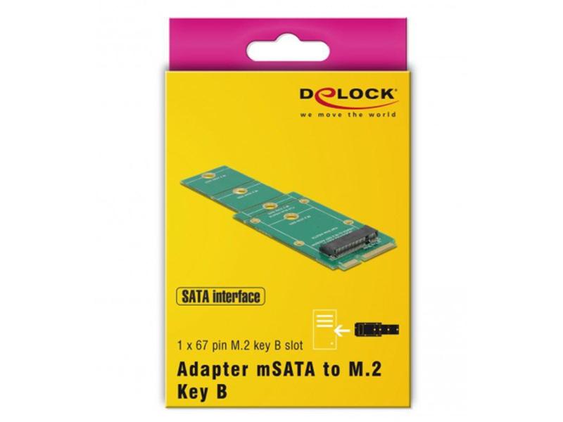 Delock mSATA-Adapterplatine für M.2-Module