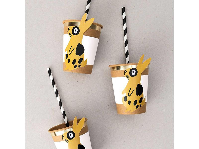 Rico Design Manschette für Pappbecher, Hase, 6 Stück