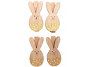 Rico Design Dekoklammer Osterhase 4 Stück, Gold