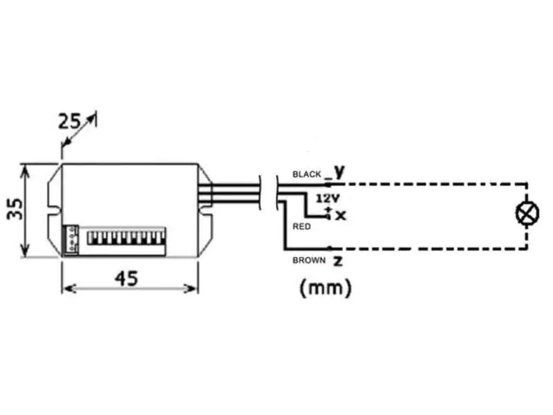 Perel PIR Bewegungsmelder zum Einbauen - 12 V DC EMS114