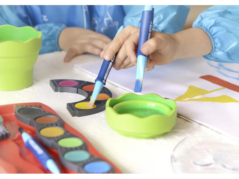 Faber-Castell Malschürze für Kinder Ab 6 Jahren, Blau