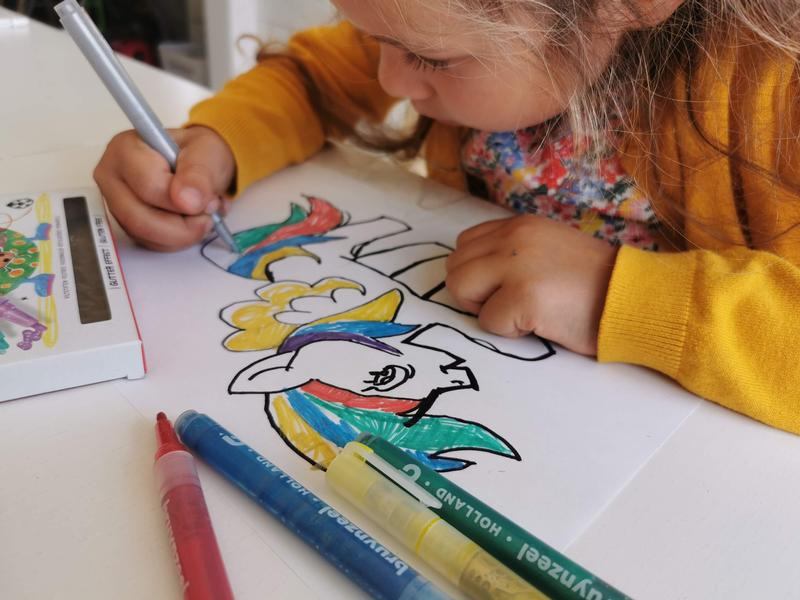 Bruynzeel Fasermaler Glitzer für Kinder, 6 Stück