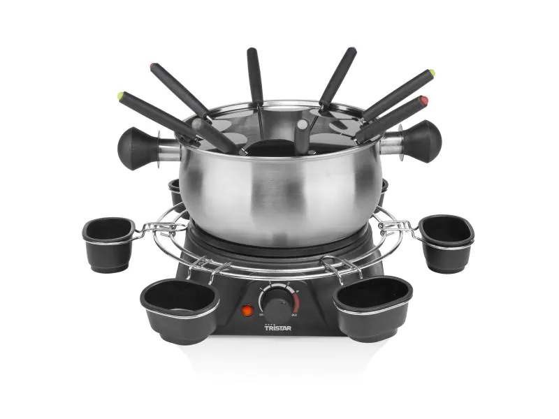 Tristar Fleischfondue-Set FO-1109 10 Teile, Edelstahl/Schwarz