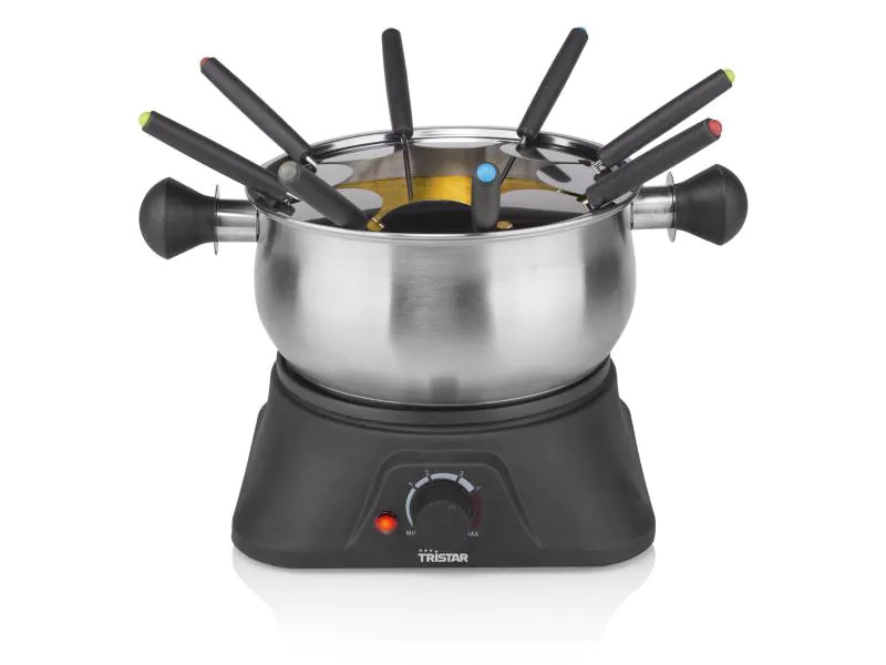 Tristar Fleischfondue-Set FO-1109 10 Teile, Edelstahl/Schwarz