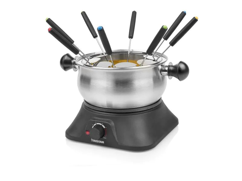 Tristar Fleischfondue-Set FO-1109 10 Teile, Edelstahl/Schwarz