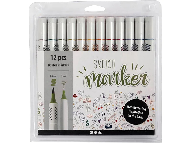 Creativ Company Fasermaler Sketch Marker Standard 12 Stück