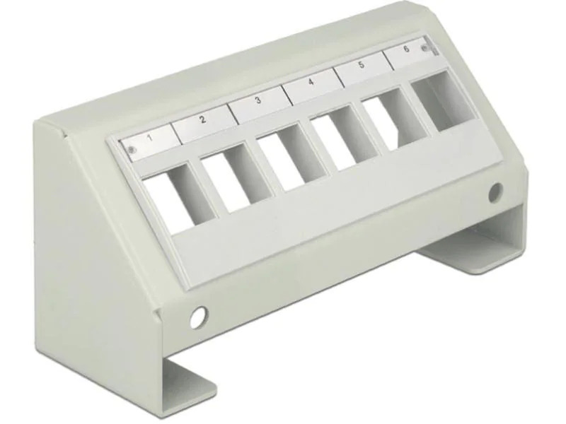 Delock Gehäuse Keystone 6-Port Tischeinbau-Leerpanel