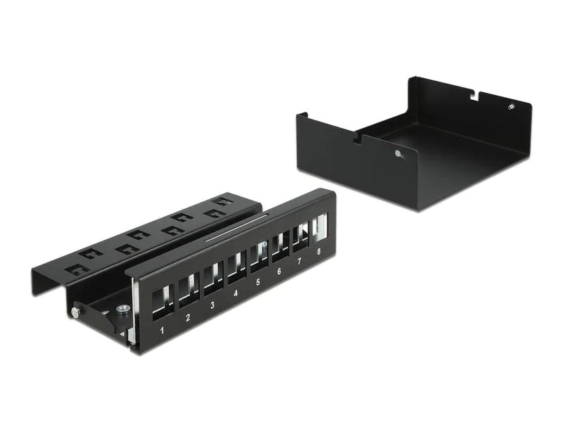 Delock Gehäuse Keystone Patchpanel 8 Port schwarz