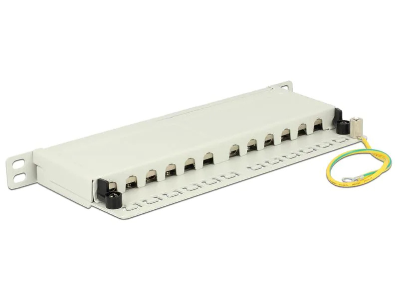 Delock Netzwerkpanel 12 Port 10 Cat.6A LSA Grau