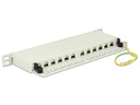 Delock Netzwerkpanel 12 Port 10 Cat.6A LSA Grau